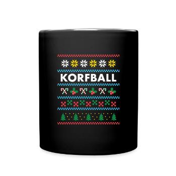 Sport X-Mas Christmas Korfball - Full Colour Mug - black - Front