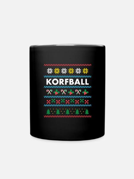 Sport X-Mas Christmas Korfball - Full Colour Mug - black