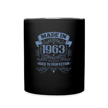 Geburtstag Jahrgang 1963 - Made in 1963 - Tasse einfarbig - Schwarz - Vorne