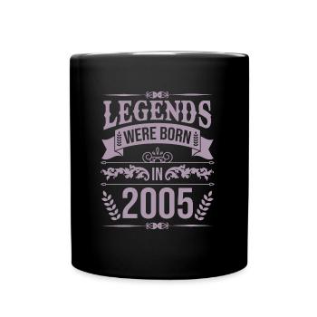 Legends were born in 2005 - Full Colour Mug - black - Front