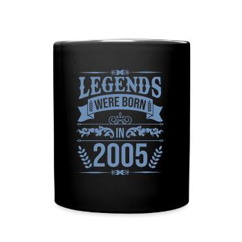 Des légendes sont nées en 2005 - Mug uni - noir - Devant