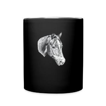 Horse's Head Pencil Drawing - Full Colour Mug - black - Front