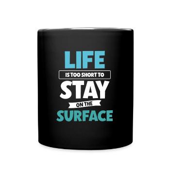 Scuba Diving Fish Snorkeling Water Diver - Full Colour Mug - black - Front