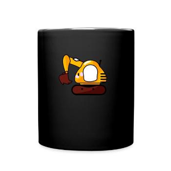 Pelle écologique pour conducteur de pelle hommes et garçons - Mug uni - noir - Devant
