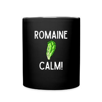 Funny Cooking Healthy Lettuce Lover Romaine Calm - Full Colour Mug - black - Front