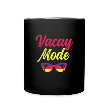 Passender Familienurlaub Strand Sommerreise Vacay - Tasse einfarbig - Schwarz - Vorne