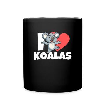 I Love Koala Bears Funny I Heart Koalas Animal - Full Colour Mug - black - Front