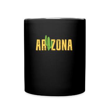 Arizona Kaktus Retro Saguaro Kaktus Vintage Liebe - Tasse einfarbig - Schwarz - Vorne
