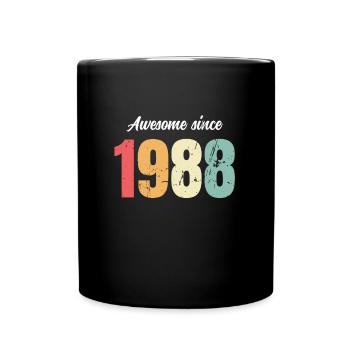 Génial depuis 1988 anniversaire Vintage Legends 1988 - Mug uni - noir - Devant