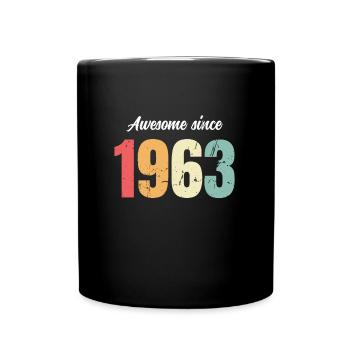 Génial depuis 1963 anniversaire Vintage Legends 1963 - Mug uni - noir - Devant