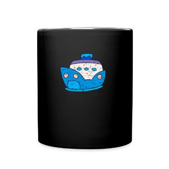 Süßes Kawaii Kreuzfahrtschiff Kreuzfahrt - Tasse einfarbig - Schwarz - Vorne