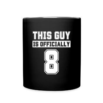 Ce gars a officiellement 8 ans Célébrez le 8ème - Mug uni - noir - Devant