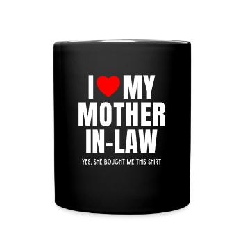 J’aime ma belle-mère drôle de favori pour son fils - Mug uni - noir - Devant