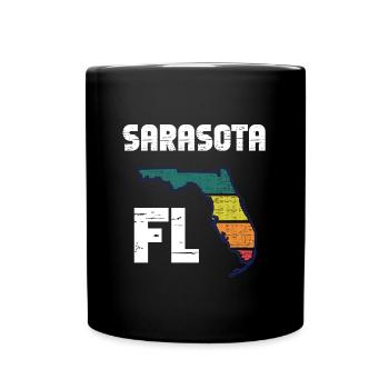 Retro Liebe Sarasota Florida FL Vintage Design - Tasse einfarbig - Schwarz - Vorne
