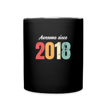 Awesome Since 2018 Birthday Vintage Legends 2018 - Full Colour Mug - black - Front