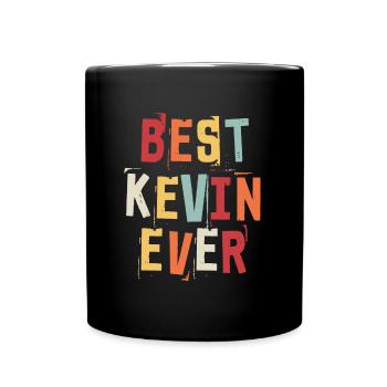Best Kevin Ever Popular Birth Names Kevin Costume - Full Colour Mug - black - Front