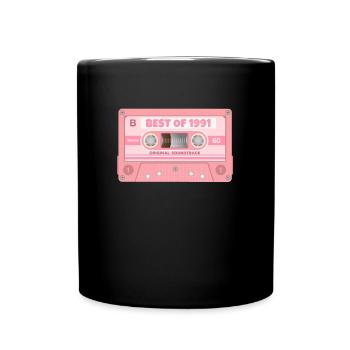 Best Of 1991 Mixtape Retro Cassette Birthday - Full Colour Mug - black - Front