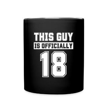 Dieser Typ ist offiziell 18 Jahre alt Feiern Sie den 18. - Tasse einfarbig - Schwarz - Vorne