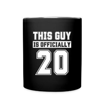 Dieser Typ ist offiziell 20 Jahre alt Feiern Sie 20 - Tasse einfarbig - Schwarz - Vorne