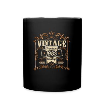 Vintage 1983 Geburtstag Sprüche - Tasse einfarbig - Schwarz - Vorne
