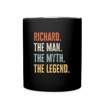 Richard, Man Myth Legend, Funny Best Name Richard - Full Colour Mug - black - Front