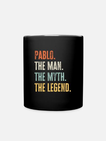 Pablo, Man Myth Legend, Funny Best Name Pablo - Full Colour Mug - black
