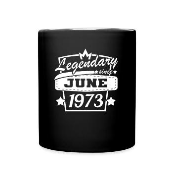 Jahrgang 1973 Geburtstag Sprüche - Tasse einfarbig - Schwarz - Vorne