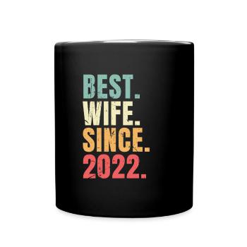 Meilleure épouse depuis 2022 Retro Funny Wedding - Mug uni - noir - Devant