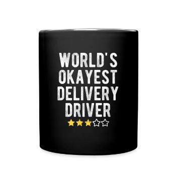 Delivery Guy Funny Costume Worlds #1 Okayest - Mug uni - noir - Devant
