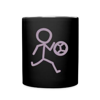 Footballer Minimalist - Full Colour Mug - black - Front