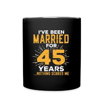 45th Wedding Anniversary Funny Couples Married - Full Colour Mug - black - Front