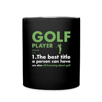 Sport Player Definition Golf - Tasse einfarbig - Schwarz - Vorne