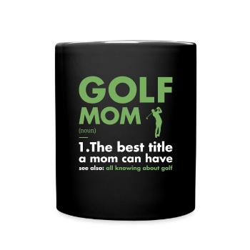 Sport Maman Définition Golf - Mug uni - noir - Devant
