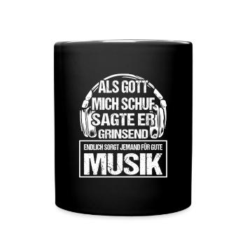 Musik Kopfhörer Musik produzieren - Tasse einfarbig - Schwarz - Vorne
