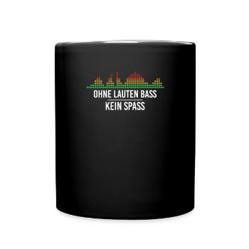 Techno lauter Bass - Tasse einfarbig - Schwarz - Vorne