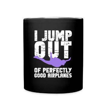 Drôle d’instructeur de parachutisme Humour parachutiste - Mug uni - noir - Devant