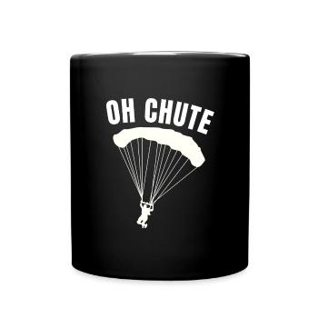 Oh Chute Drôle Instructeur de parachutisme Parachute - Mug uni - noir - Devant