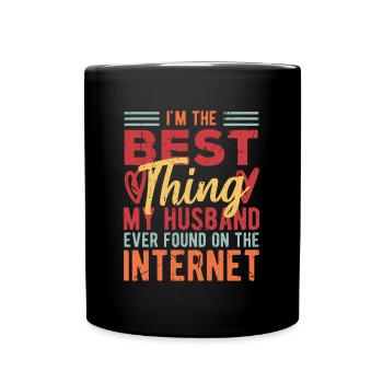 Das Beste, was mein Mann gefunden hat - Ehepaar - Tasse einfarbig - Schwarz - Vorne