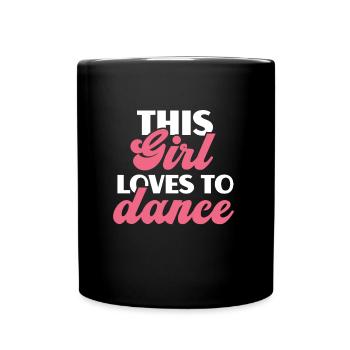 Cette fille aime danser drôle amour danse danse - Mug uni - noir - Devant