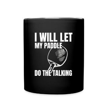 Lustige Tischtennis-Legende Paddle Talking Ping Pong - Tasse einfarbig - Schwarz - Vorne