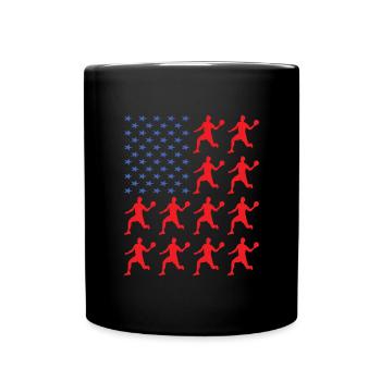 Ballon chasseur Sport Us Flag - Mug uni - noir - Devant