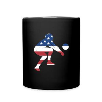 Sport Us Flag Volleyball de plage - Mug uni - noir - Devant