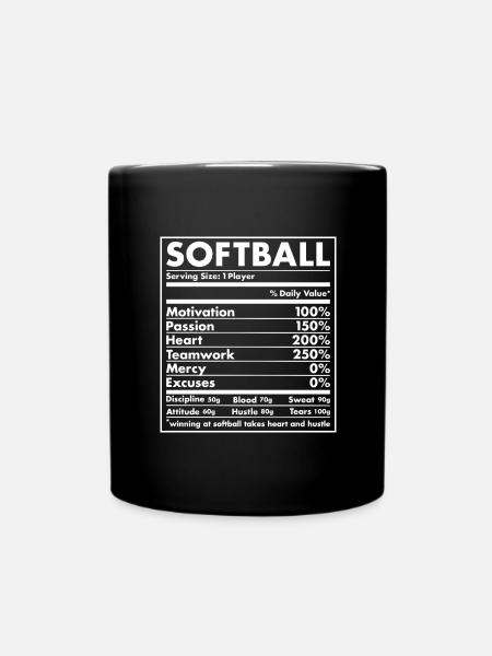 Sport Nutrition Softball - Tasse einfarbig - Schwarz