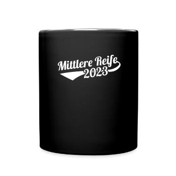 Abschluss Realschule Mittlere Reife 2023 - Tasse einfarbig - Schwarz - Vorne