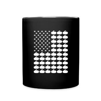 Sport Us Flag Curling - Full Colour Mug - black - Front