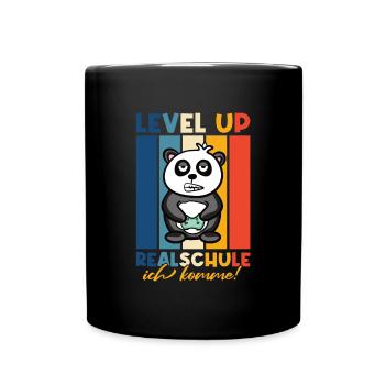 Realschule Einschulung Gamer - Tasse einfarbig - Schwarz - Vorne