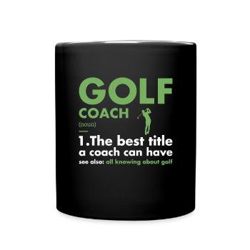 Entraîneur sportif Définition Golf - Mug uni - noir - Devant