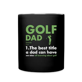 Sport Dad Définition Golf - Mug uni - noir - Devant