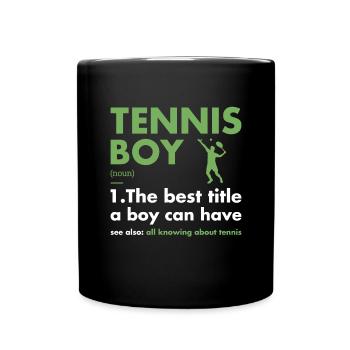 Sport Boy Definition Tennis - Tasse einfarbig - Schwarz - Vorne