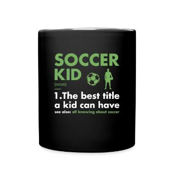 Sport Kid Definition Soccer - Tasse einfarbig - Schwarz - Vorne